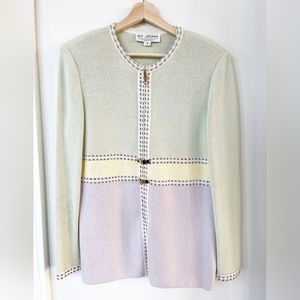 ST JOHN / long cardigan knit jacket / Size 8